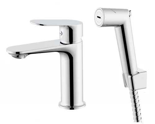 Смеситель VODA "Shore"с гигиеническим душем, с аксессуарами (SHR27H)