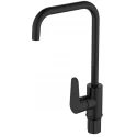 Смеситель VODA "Waterfall" для кухни, Г-излив, черный (WF519B)