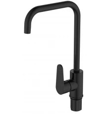 Смеситель VODA "Waterfall" для кухни, Г-излив, черный (WF519B)