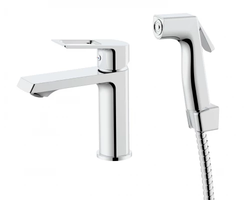 Смеситель VODA "Surf"  с гигиеническим душем, с аксессуарами (SF27H)