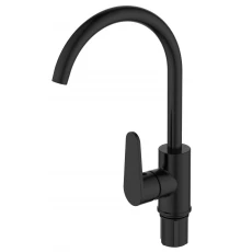 Смеситель VODA "Waterfall" для кухни, R-излив, черный (WF519RB)