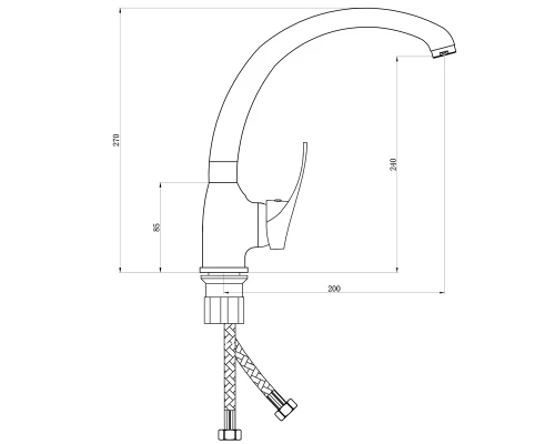 Смеситель Славен для кухни Дача В (СЛ-ОД-В22)