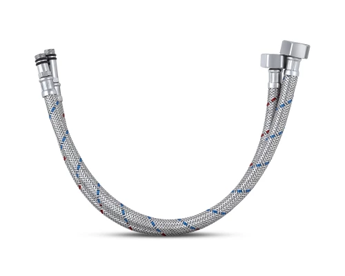 Гибкая подводка Славен для смесителя, нержавеющая сталь, гайка 1/2", штуцер М10", 30/20, пара, 500 мм (СЛ-ЗП-072)