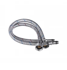 Гибкая подводка Славен для смесителя, оплетка нержавеющая сталь, гайка 1/2", шутцер М10", 30/40, пара, 400 мм (СЛ-ЗП-014)