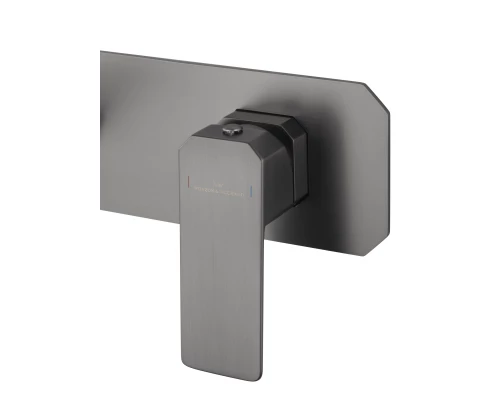 Смеситель для раковины встраиваемый WONZON & WOGHAND DIAMOND, Темный графит (WW-88869011-BGM )