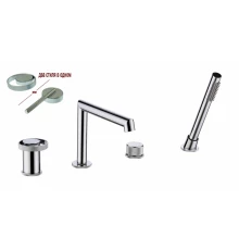 Смеситель на борт ванны  от бренда Ganzer из латуни GZ19133 хром