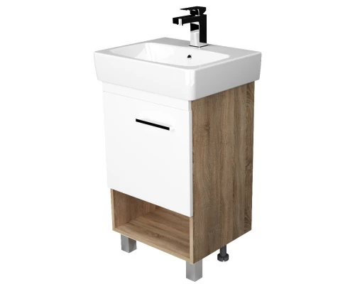 Тумба белый глянец/дуб сонома 44,5 см 1Marka Tera У76064