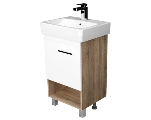 Тумба белый глянец/дуб сонома 48,5 см 1Marka Tera У76066