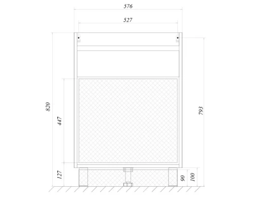 Тумба белый глянец 57,6 см 1Marka Соната У51036
