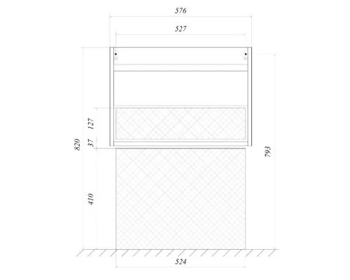 Тумба белый глянец 57,6 см 1Marka Соната У51037