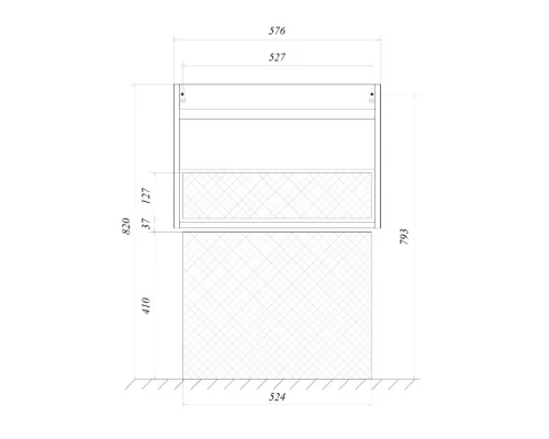 Тумба белый глянец 57,6 см 1Marka Соната У51038