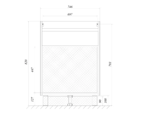 Тумба белый глянец 74,6 см 1Marka Соната У51039