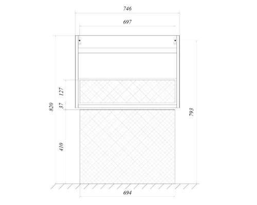 Тумба белый глянец 74,6 см 1Marka Соната У51040