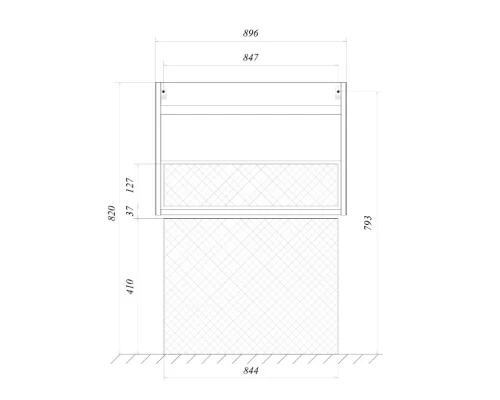 Тумба белый глянец 89,6 см 1Marka Соната У51044