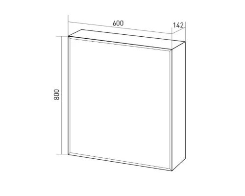 Зеркальный шкаф 60x80 см белый глянец 1Marka Соната У29560