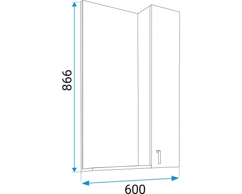 Зеркальный шкаф 60x86,6 см белый глянец 1Marka Вита У26206