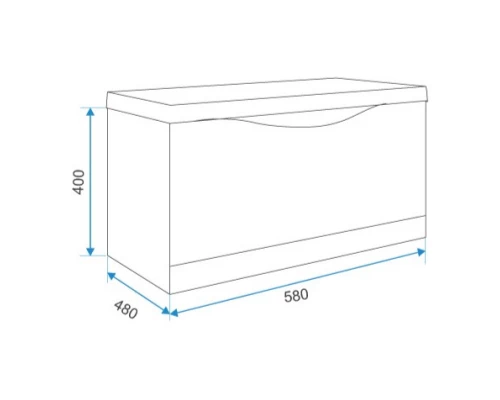 Тумба белый глянец 58 см 1Marka Этюд У51989