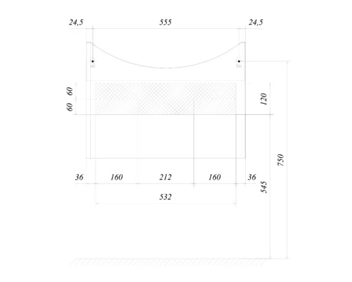Тумба белый глянец 60,4 см 1Marka Вита У50111