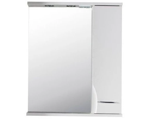 Зеркальный шкаф 65x80 см белый ясень R ASB-Mebel Альфа