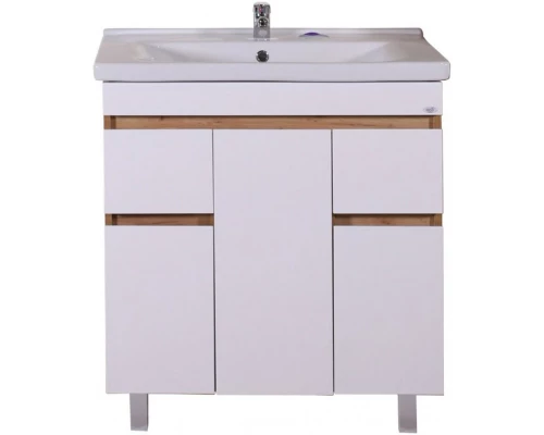 Тумба с раковиной белый/дуб золотой 80,5 см ASB-Mebel Марко