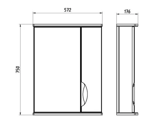 Комплект мебели белый 60,5 см ASB-Mebel Мессина квадро