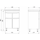 Тумба с раковиной белый 60,5 см ASB-Mebel Бари