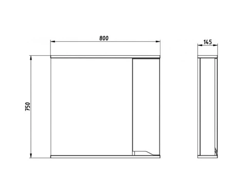 Комплект мебели белый 80,5 см ASB-Mebel Бари