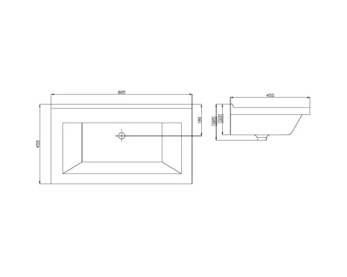 Комплект мебели белый 80,5 см ASB-Mebel Бари