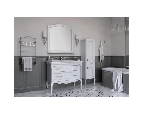 Комплект мебели белый серебряная патина 106,5 см ASB-Woodline Модерн