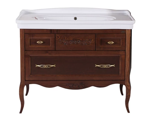 Тумба с раковиной антикварный орех 106,5 см ASB-Woodline Модерн