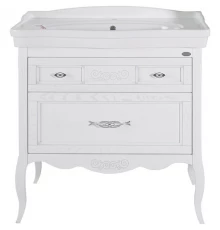 Тумба белый серебряная патина 81,2 см ASB-Woodline Модерн 4607947230741