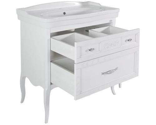 Тумба белый серебряная патина 81,2 см ASB-Woodline Модерн 4607947230741