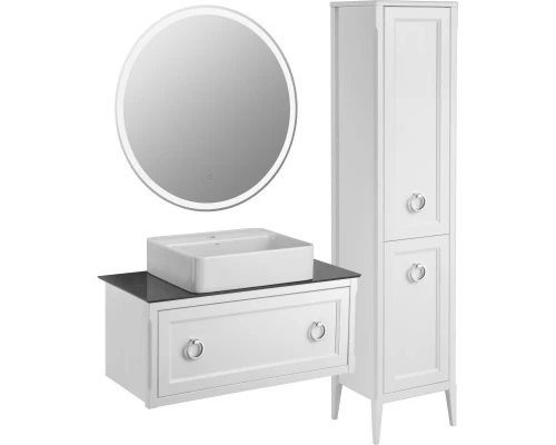 Комплект мебели белый матовый 100 см ASB-Woodline Рома