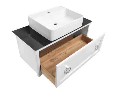 Комплект мебели белый матовый 100 см ASB-Woodline Рома