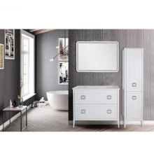 Комплект мебели белый матовый 107,5 см ASB-Woodline Рома