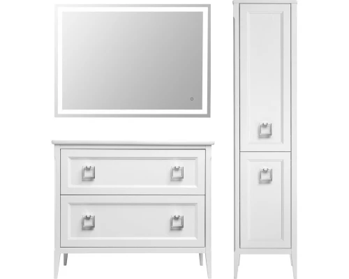 Комплект мебели белый матовый 107,5 см ASB-Woodline Рома