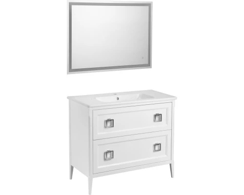 Комплект мебели белый матовый 107,5 см ASB-Woodline Рома