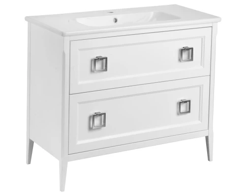 Комплект мебели белый матовый 107,5 см ASB-Woodline Рома