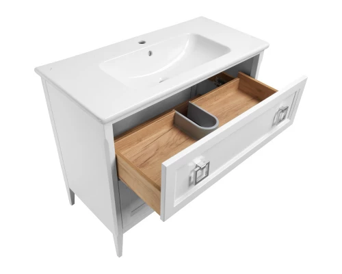 Комплект мебели белый матовый 107,5 см ASB-Woodline Рома