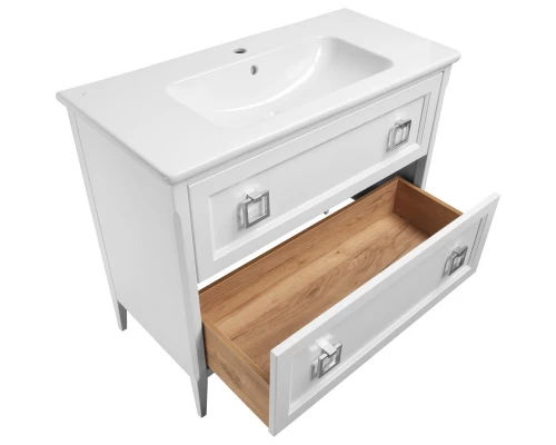 Комплект мебели белый матовый 107,5 см ASB-Woodline Рома