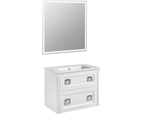 Комплект мебели белый матовый 77,6 см ASB-Woodline Рома 4607947232097 + 27654 + 4607947231755