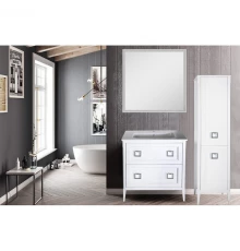 Комплект мебели белый матовый 77,6 см ASB-Woodline Рома 4607947232035 + 27654 + 4607947231755