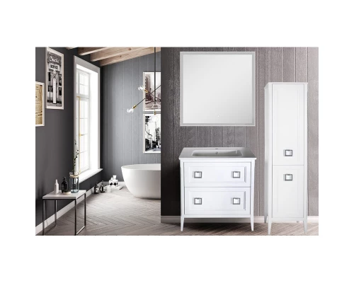 Комплект мебели белый матовый 77,6 см ASB-Woodline Рома 4607947232035 + 27654 + 4607947231755