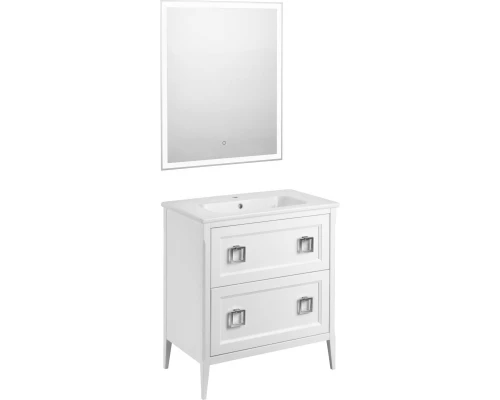 Комплект мебели белый матовый 77,6 см ASB-Woodline Рома 4607947232035 + 27654 + 4607947231755