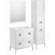 Тумба с раковиной белый матовый 77,6 см ASB-Woodline Рома 4607947232035 + 27654