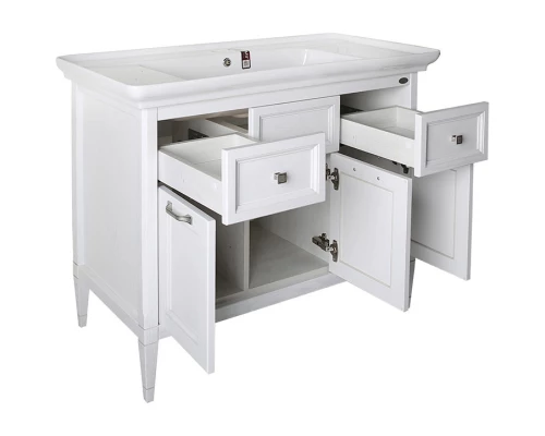 Тумба белый серебряная патина 95,2 см ASB-Woodline Гранда 4607947230390