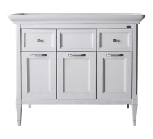 Тумба с раковиной белый серебряная патина 106 см ASB-Woodline Гранда