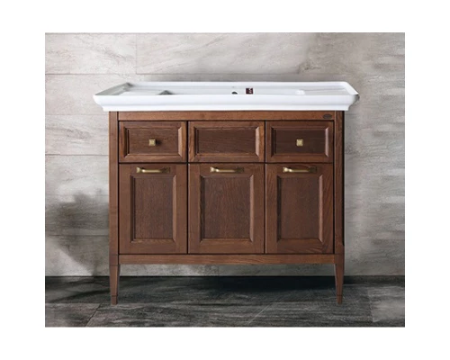 Тумба с раковиной антикварный орех 106 см ASB-Woodline Гранда