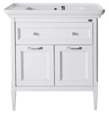 Тумба белый серебряная патина 74,8 см ASB-Woodline Гранда 4607947230581