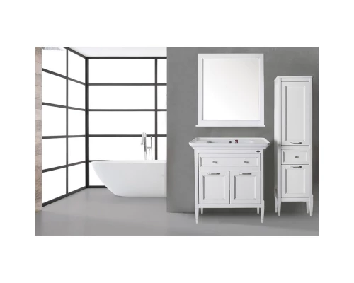 Тумба белый серебряная патина 74,8 см ASB-Woodline Гранда 4607947230581